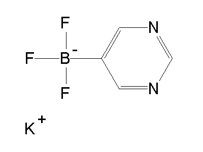 Chemical structure of potassium pyrimidin-5-yltrifluoroborate