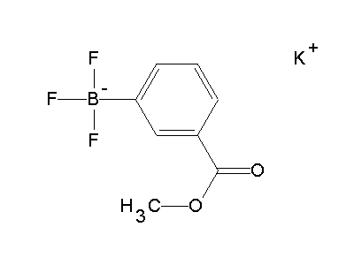 Chemical structure of potassium m-methoxycarbonylphenyltrifluoroborate