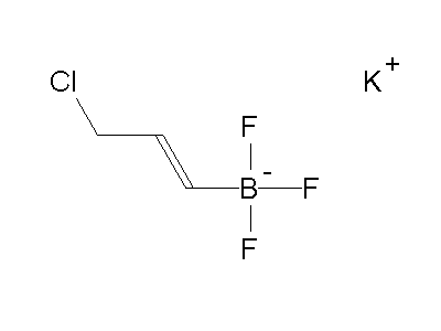 Chemical structure of potassium trans-2-(chloromethyl)-ethenyltrifluoroborate