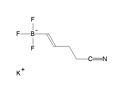 Chemical structure of potassium 4-cyano-but-1-enyl trifluoroborate