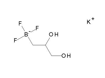 Chemical structure of potassium 2,3-dihydroxypropyltrifluoroborate
