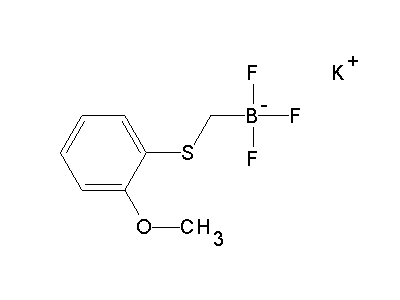Chemical structure of potassium 2-methoxy-phenylsulfanylmethyltrifluoroborate
