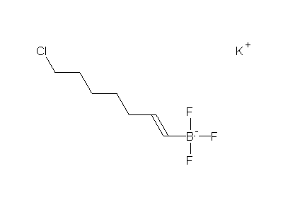 Chemical structure of potassium trans-7-chlorohept-1-enyl trifluoroborate