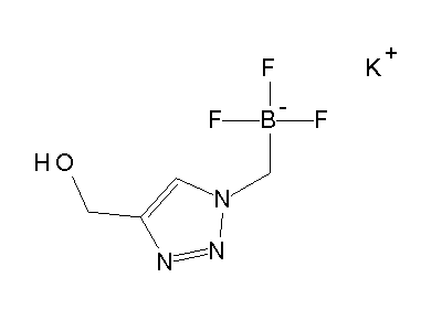 Chemical structure of potassium 4-hydroxymethyl-[1,2,3]-triazol-1-yl-methyltrifluoroborate