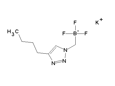 Chemical structure of potassium 4-butyl-[1,2,3]-triazol-1-yl-methyltrifluoroborate