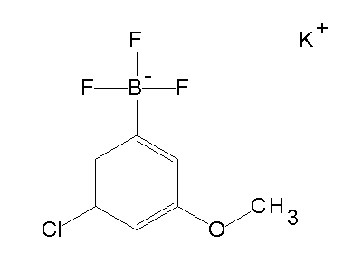Chemical structure of potassium (3-chloro-5-methoxyphenyl)-trifluoroboranuide