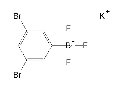 Chemical structure of potassium (3,5-dibromophenyl)trifluoroborate
