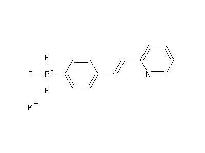 Chemical structure of potassium 4-[2-(pyridin-2-yl)vinyl]phenyltrifluoroborate