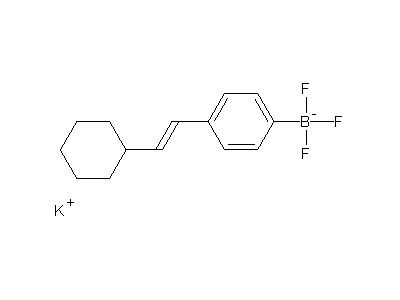 Chemical structure of potassium 4-(2-cyclohexylvinyl)phenyltrifluoroborate