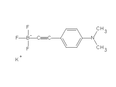 Chemical structure of potassium (4-N,N-dimethylaminophenylethynyl)trifluoroborate