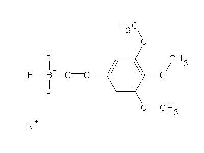 Chemical structure of potassium (3,4,5-trimethoxyphenylethynyl)trifluoroborate