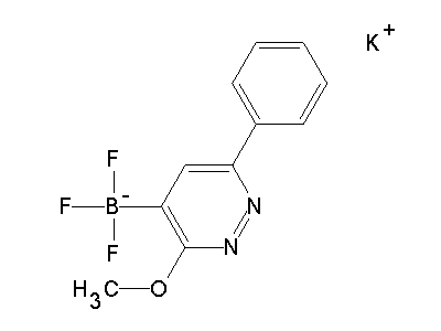 Chemical structure of potassium 3-methoxy-6-phenyl-4-pyridazinyltrifluoroborate salt