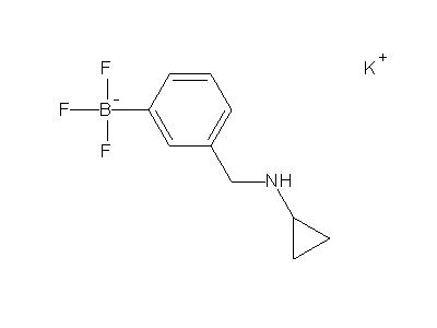 Chemical structure of potassium 3-((cyclopropylamino)methyl)phenyltrifluoroborate