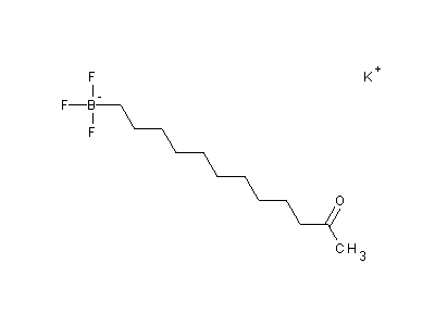 Chemical structure of potassium trifluoro(11-oxododecyl)boranuide