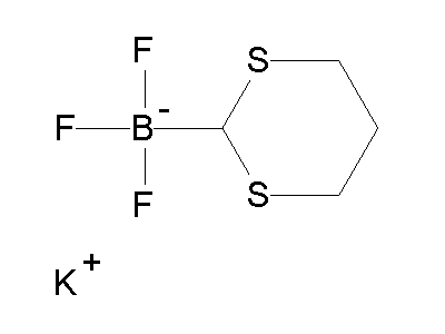 Chemical structure of potassium (1,3-dithian-2-yl)trifluoroborate