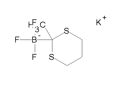 Chemical structure of potassium (2-methyl-1,3-dithian-2-yl)trifluoroborate