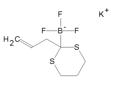 Chemical structure of potassium (2-allyl-1,3-dithian-2-yl)trifluoroborate