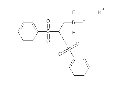 Chemical structure of potassium 2,2-bis(phenylsulfonyl)ethyltrifluoroborate