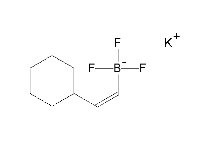 Chemical structure of potassium (Z)-2-cyclohexylethenyltrifluoroborate