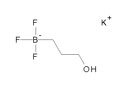 Chemical structure of potassium trifluoro(3-hydroxypropyl)boranuide